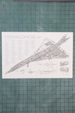 Concorde Supersonic Airliner Schematic Chart